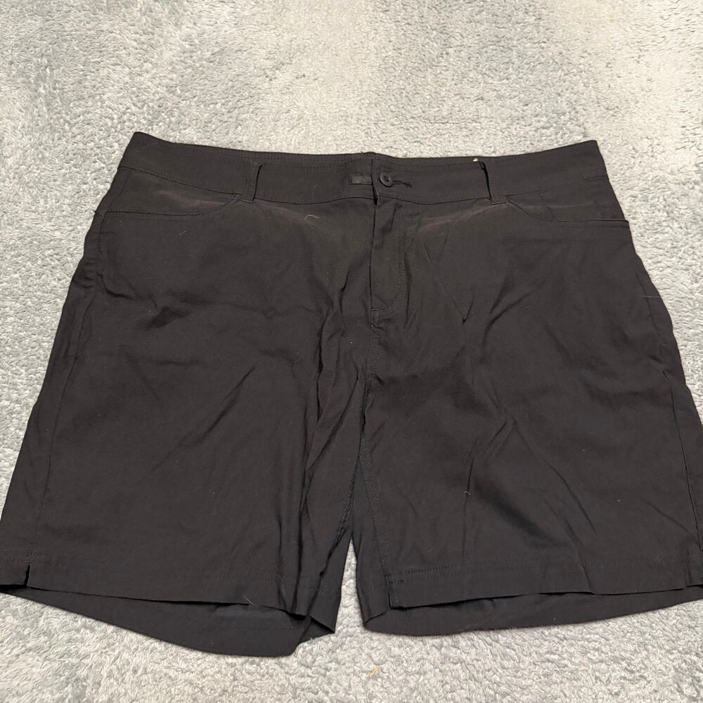 Prana Halle Shorts Womens 40 x6.5 Black Hiking Outdoor Nylon Gorp